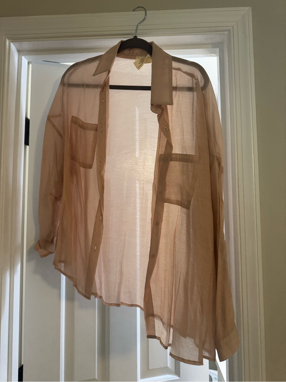 Katia designs goddess shirt in champagne
